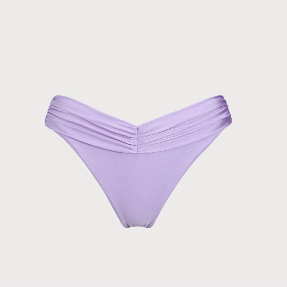 Berlook Purple Ruched Bikini BOTTOM size Medium